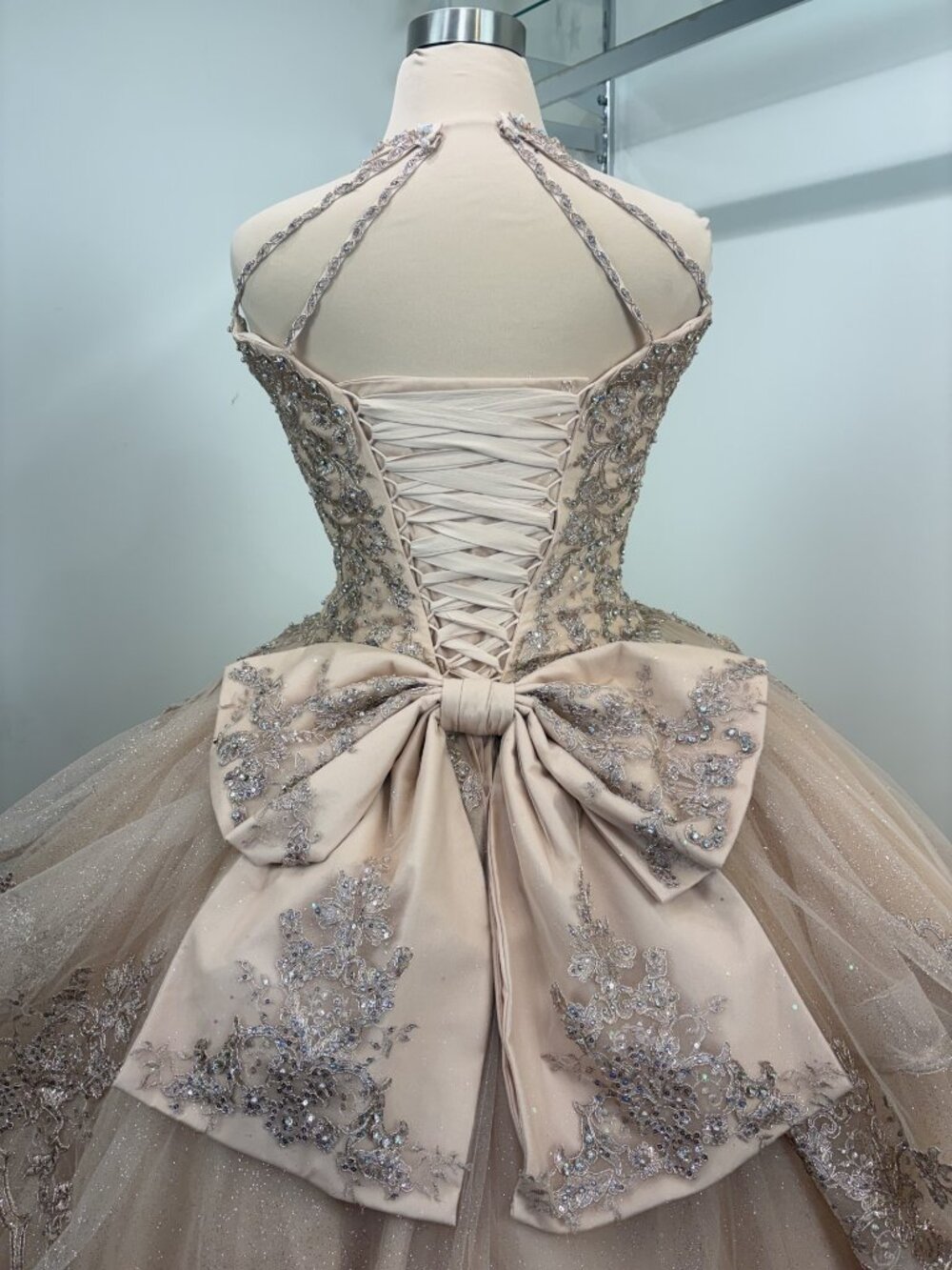 ✨ STUNNING BOUTIQUE FIND! Mon Cheri PR30018 Quinceañera Dress Rose Quartz–Sz 12 - Picture 7 of 8